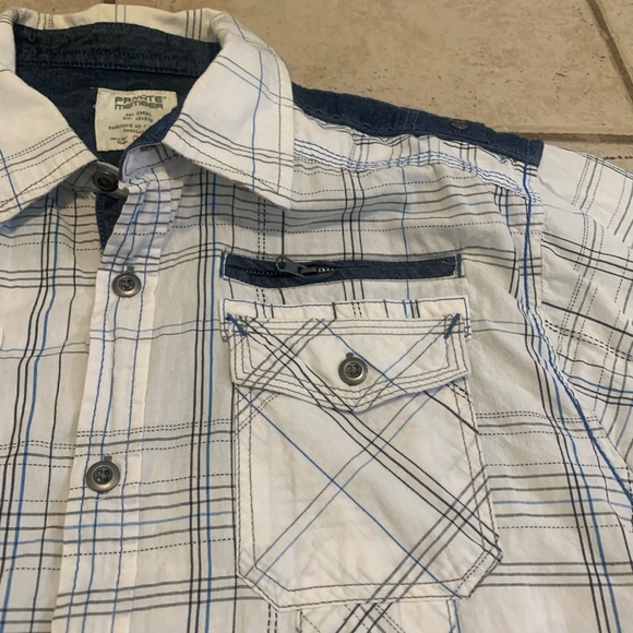 Private Member Men's Plaid Short Sleeve Button Up Shirt Size L - Picture 3 of 7